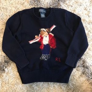 Polo by Ralph Lauren ski bear sweater toddler sz 5